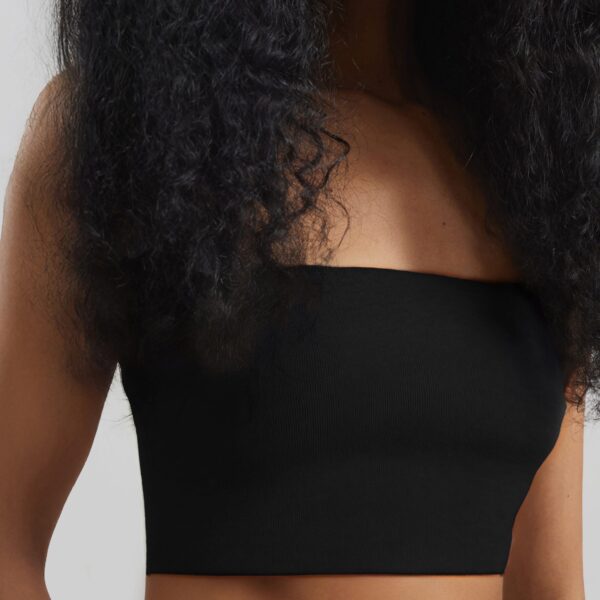 The Frankie Shop Elsie Knit Tube Top - Black - Oversized Minimalist Tops in Black - Shop at Coveti