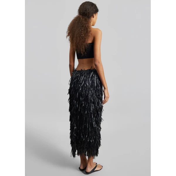 The Frankie Shop Elsie Knit Tube Top – Black, view 6