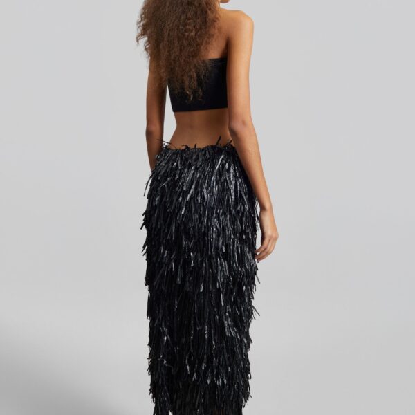 The Frankie Shop Elsie Knit Tube Top - Black - Oversized Minimalist Tops in Black - Shop at Coveti