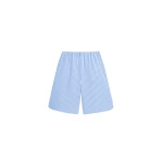The Frankie Shop Elyn Cotton Bermuda Shorts - Blue/White Stripe - Oversized Minimalist Shorts in Multicolour - Shop at Coveti