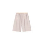 The Frankie Shop Elyn Elastic Bermuda Shorts - Pink/White Stripes - Oversized Minimalist Shorts in Multicolour - Shop at Coveti