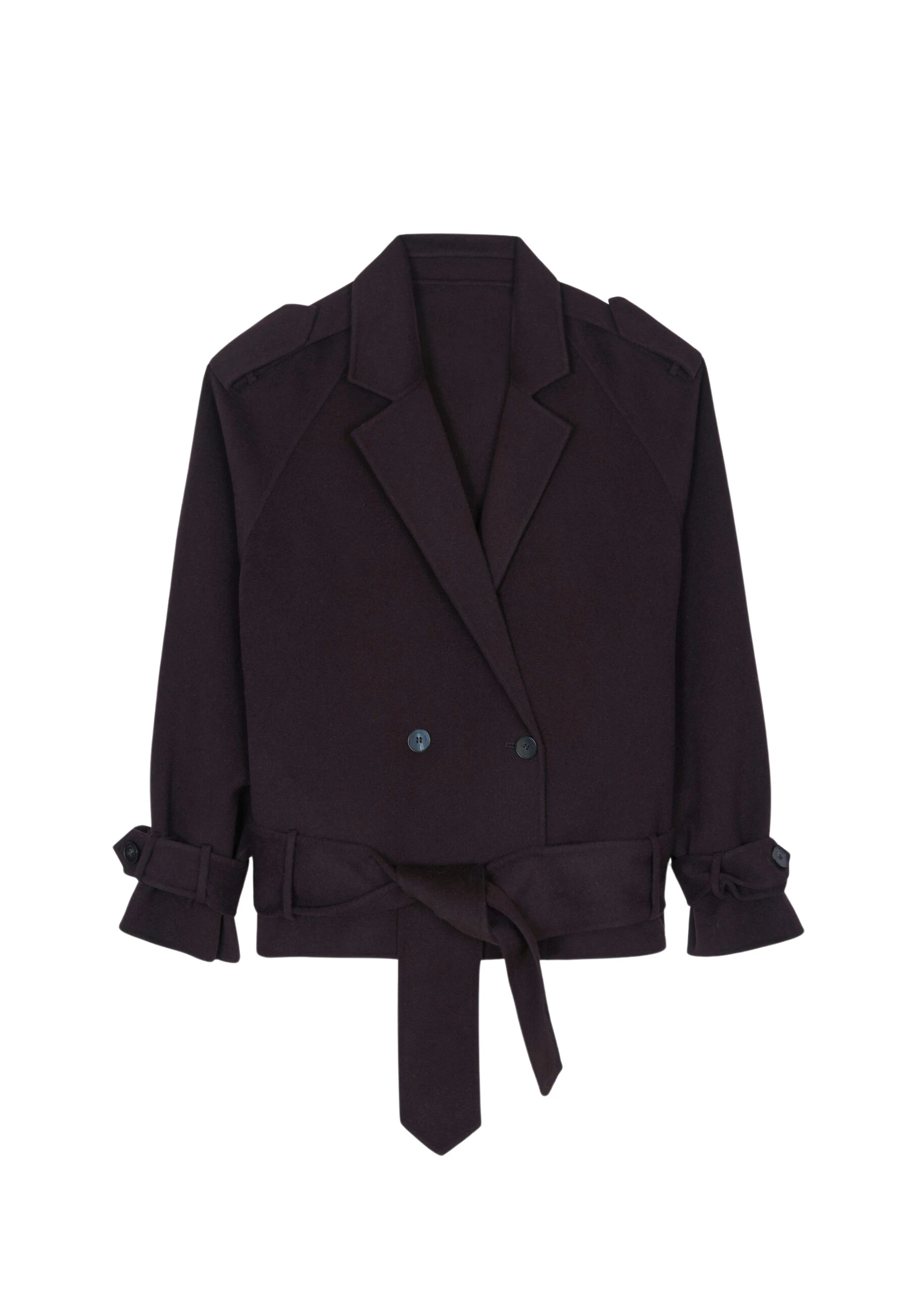 The-Frankie-Shop-Elys-Short-Wool-Trench-Dark-Plum-coveti-scaled73060_nobg The Frankie Shop Elys Short Wool Trench - Dark Plum - Oversized Minimalist Coats in Purple - Shop at Coveti