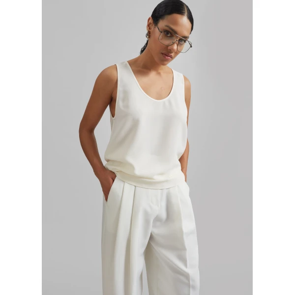 The Frankie Shop Esten Tank Top – Ivory, view 2