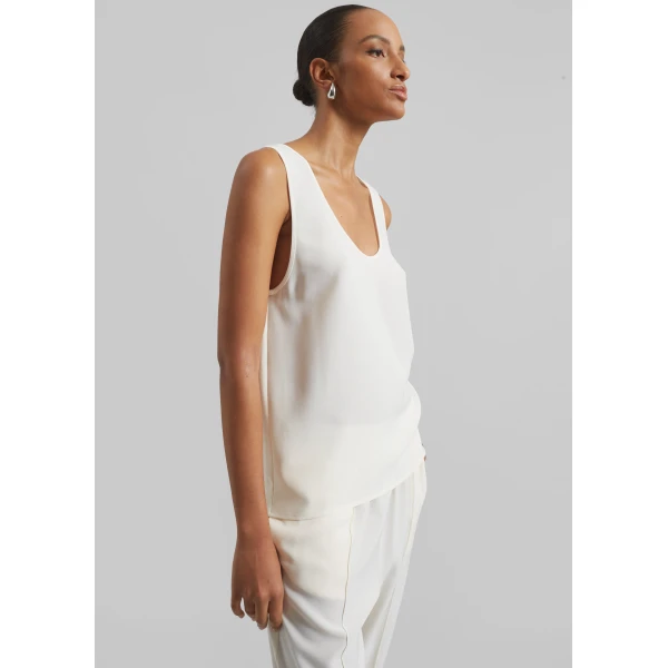 The Frankie Shop Esten Tank Top – Ivory, view 3