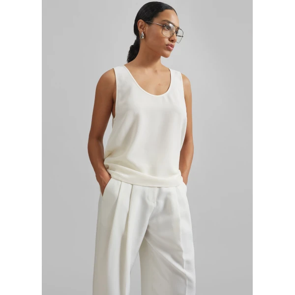 The Frankie Shop Esten Tank Top – Ivory, view 5