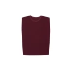 The Frankie Shop Eva Padded Shoulder Muscle T-Shirt - Burgundy - Oversized Minimalist Tops in Red - Shop at Coveti