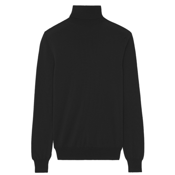 The Frankie Shop Eve Thin Turtleneck Sweater - Black - Oversized Minimalist Knitwear in Black - Shop at Coveti
