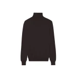 The Frankie Shop Eve Thin Turtleneck Sweater - Dark Brown - Oversized Minimalist Knitwear in Beige - Shop at Coveti