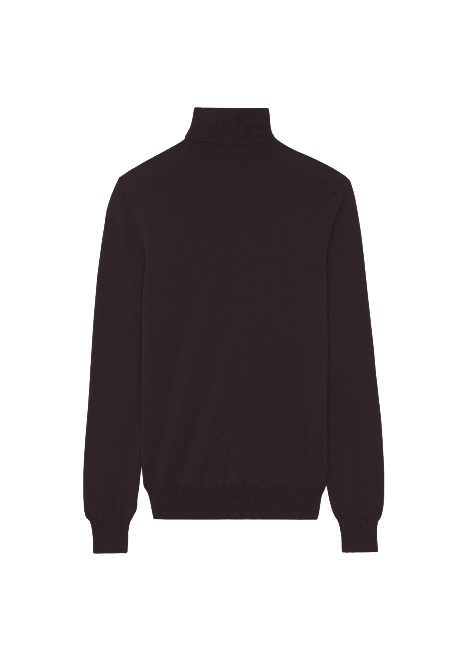 The Frankie Shop Eve Thin Turtleneck Sweater - Dark Brown - Oversized Minimalist Knitwear in Beige - Shop at Coveti