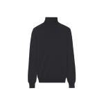 The Frankie Shop Eve Thin Turtleneck Sweater - Dark Grey Melange - Oversized Minimalist Knitwear in Grey - Shop at Coveti