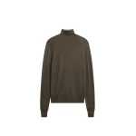 The Frankie Shop Eve Thin Turtleneck Sweater - Olive - Oversized Minimalist Knitwear in Green - Shop at Coveti