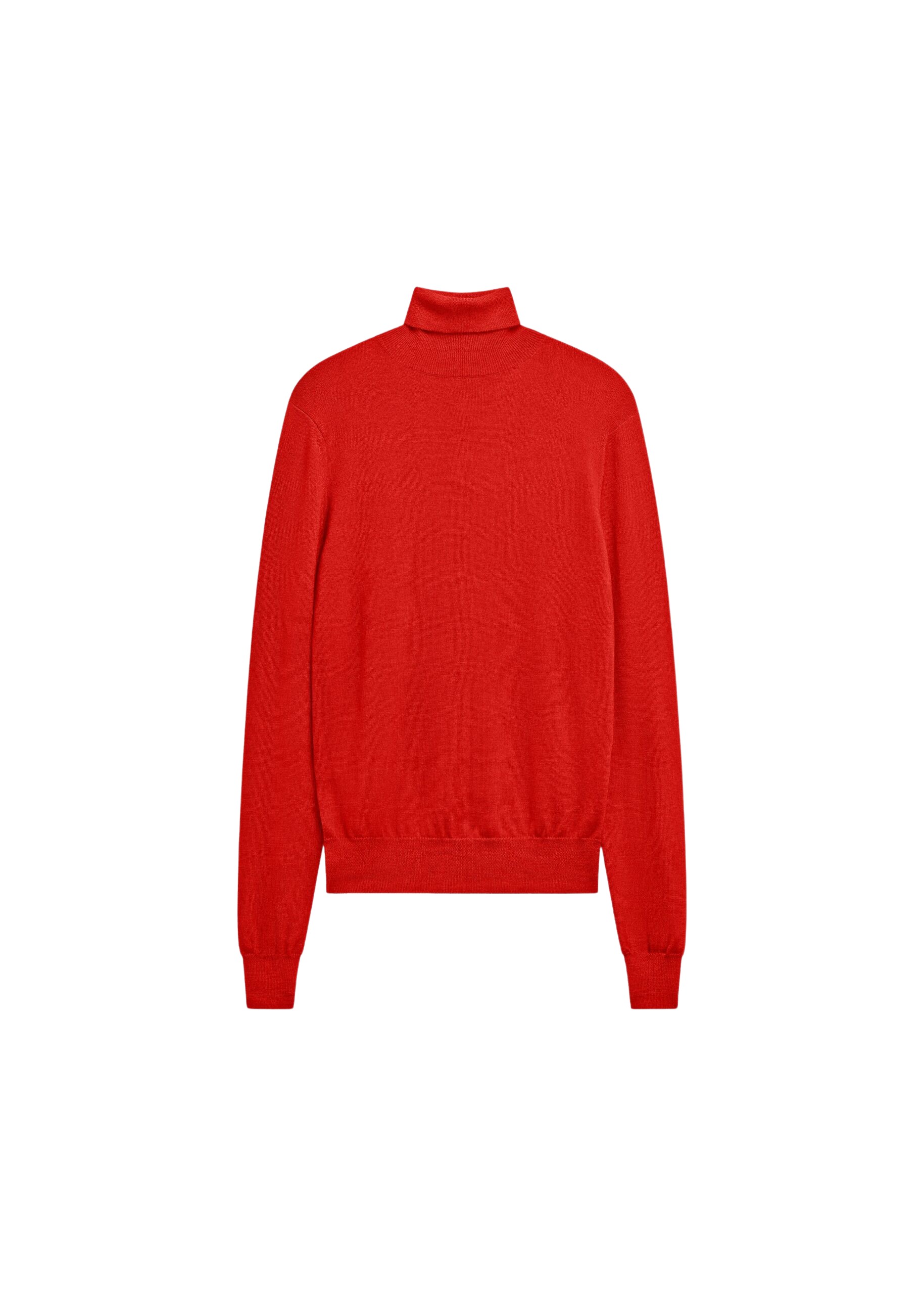 The Frankie Shop Eve Thin Turtleneck Sweater - Red - Oversized Minimalist Knitwear in Red - Shop at Coveti
