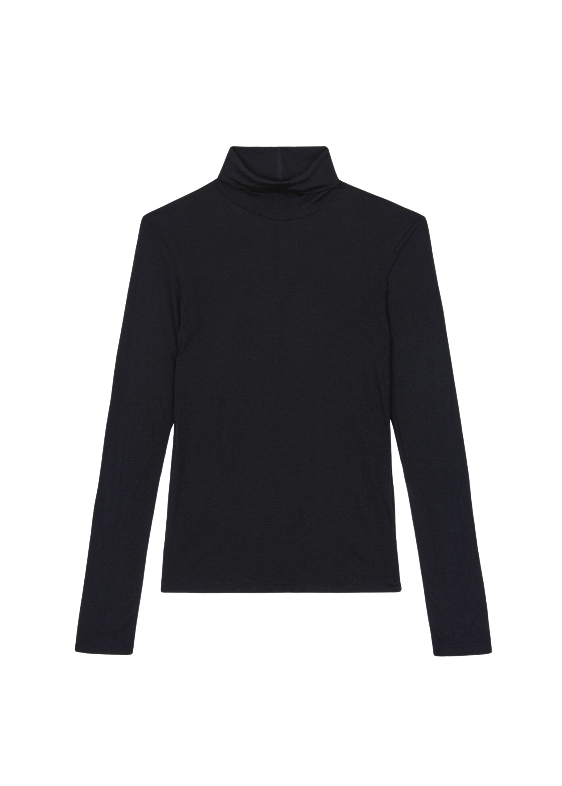 The Frankie Shop Evren Sheer Turtleneck - Black - Oversized Minimalist Knitwear in Black - Shop at Coveti