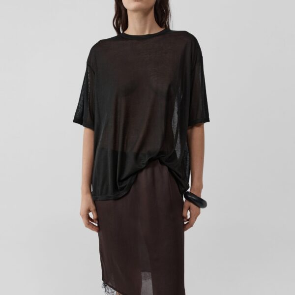 The Frankie Shop Fine Lace Skirt - Bark - Oversized Minimalist Skirts in Beige - Shop at Coveti