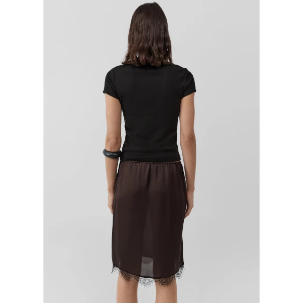 The Frankie Shop Fine Lace Skirt – Bark, view 5