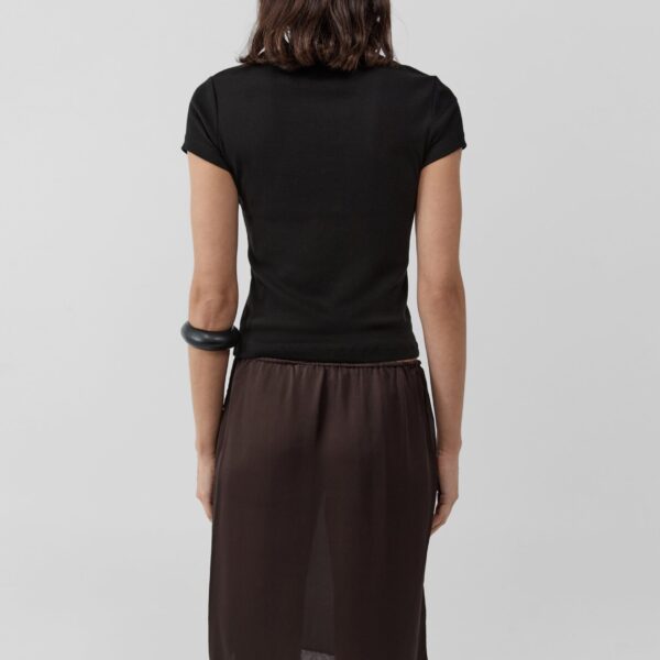 The Frankie Shop Fine Lace Skirt - Bark - Oversized Minimalist Skirts in Beige - Shop at Coveti