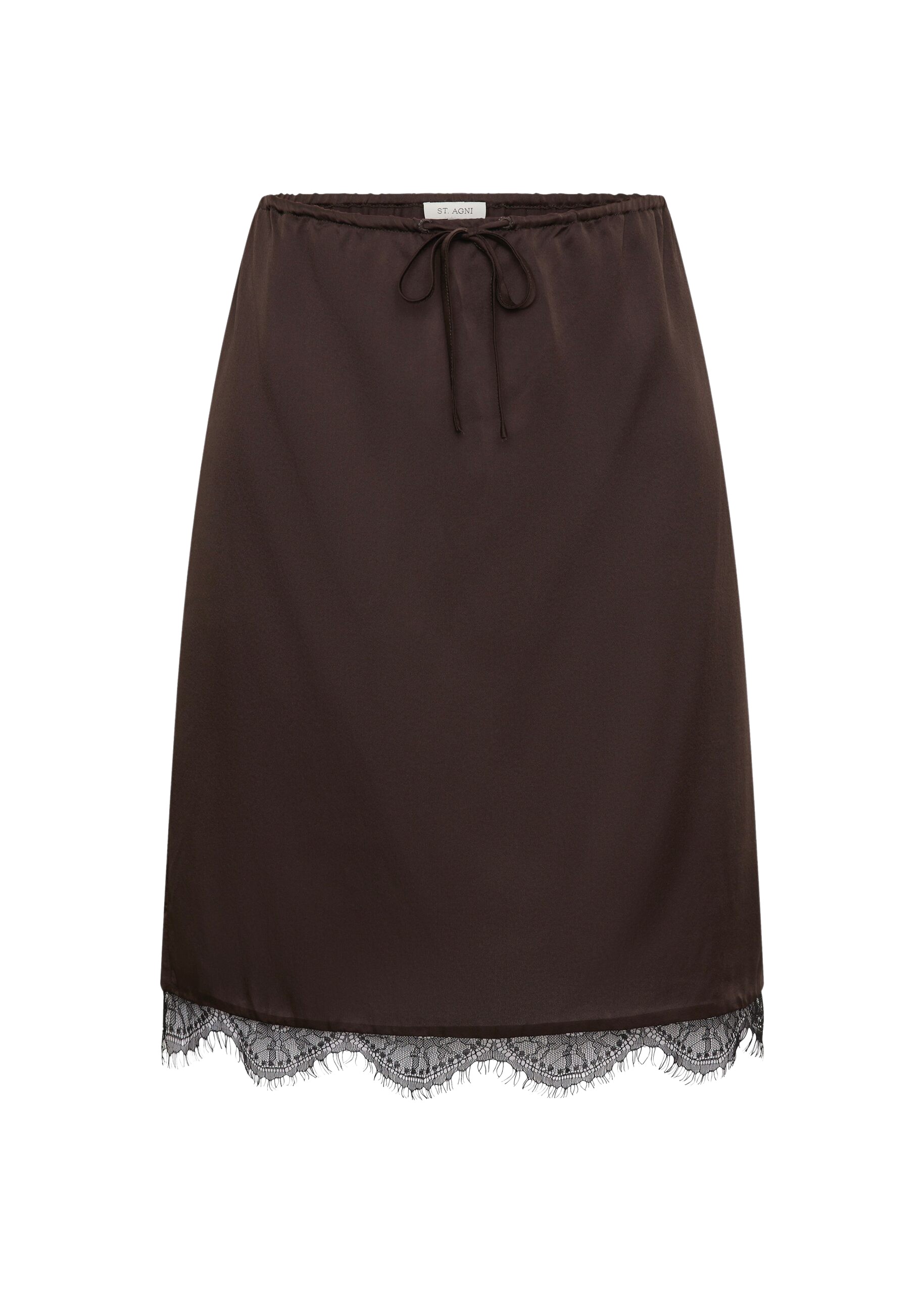 The Frankie Shop Fine Lace Skirt – Bark