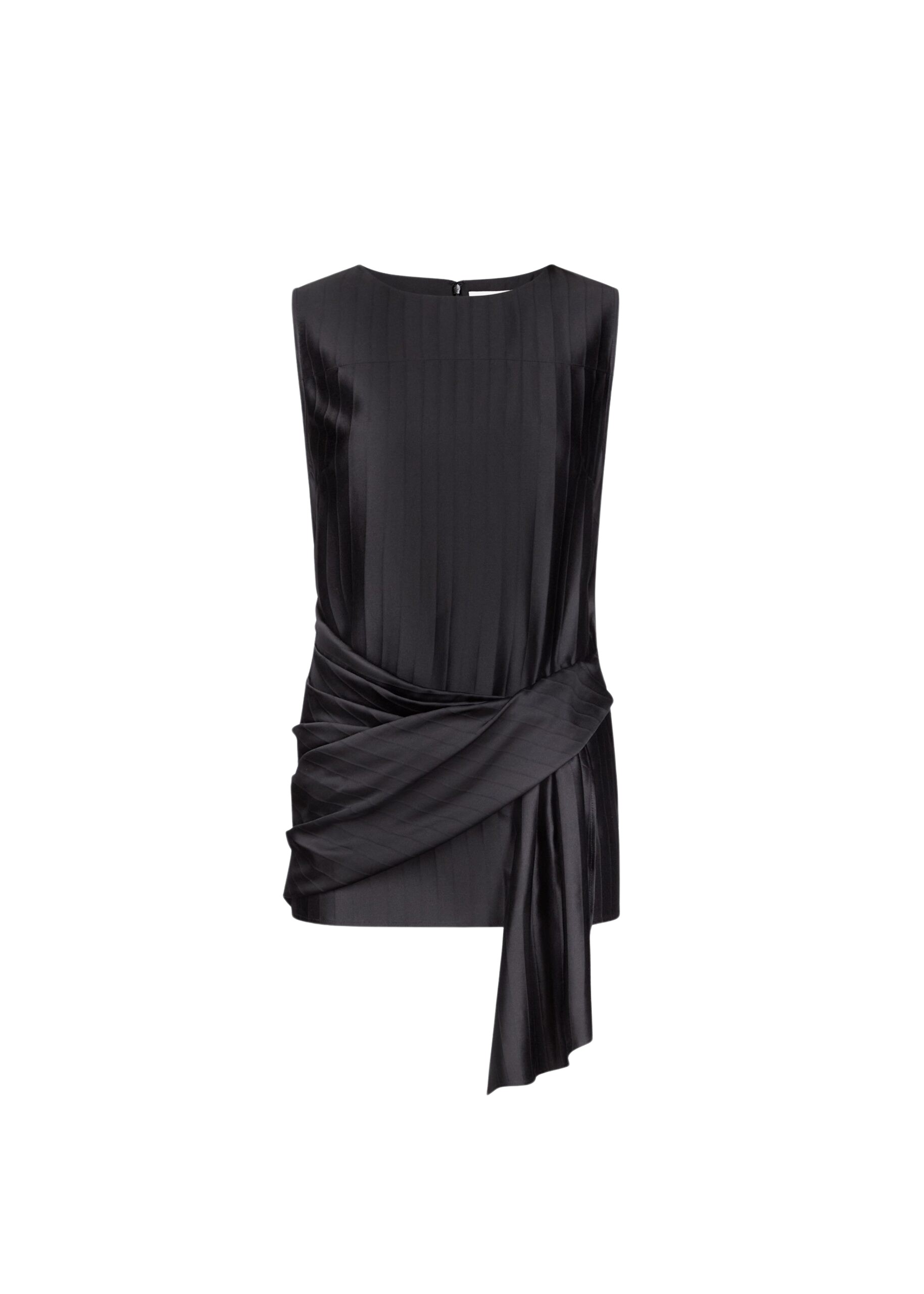 The Frankie Shop Fonda Draped Top – Black