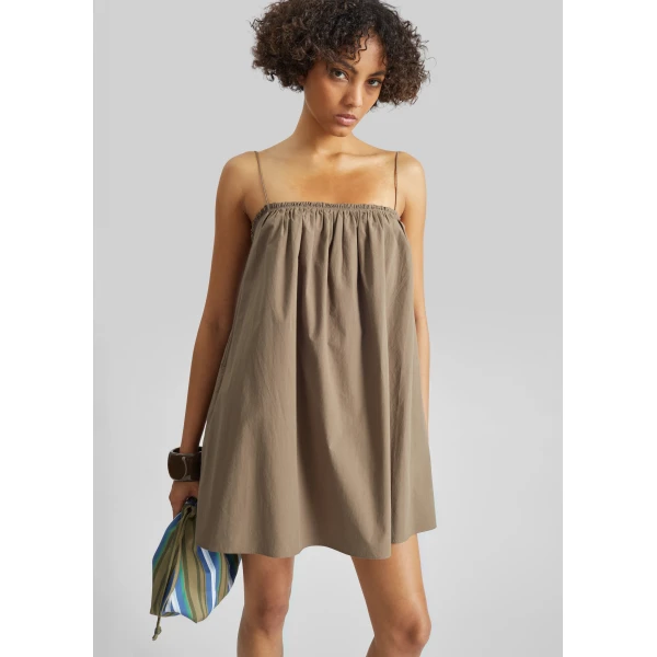 The Frankie Shop Frill Cami Mini Dress – Birch, view 2