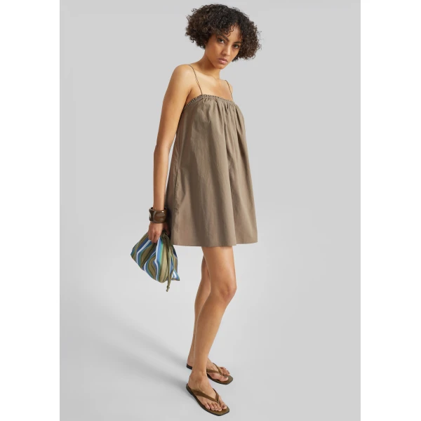 The Frankie Shop Frill Cami Mini Dress – Birch, view 3