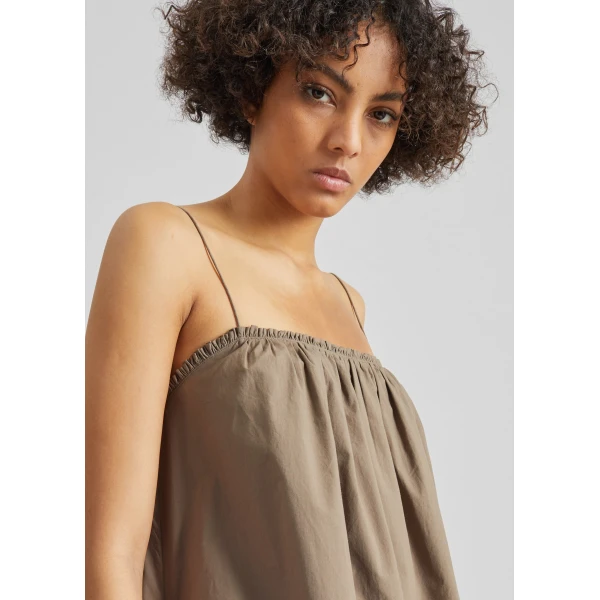 The Frankie Shop Frill Cami Mini Dress – Birch, view 4