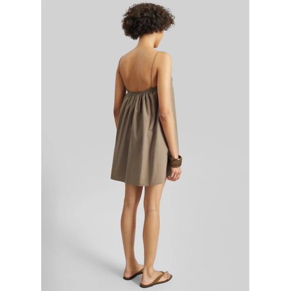 The Frankie Shop Frill Cami Mini Dress – Birch, view 6