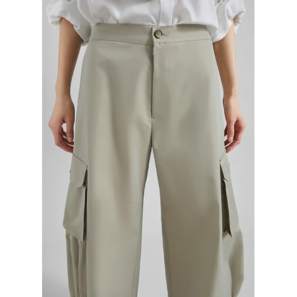 The Frankie Shop Geilo Barrel Leg Pants – Beige, view 5