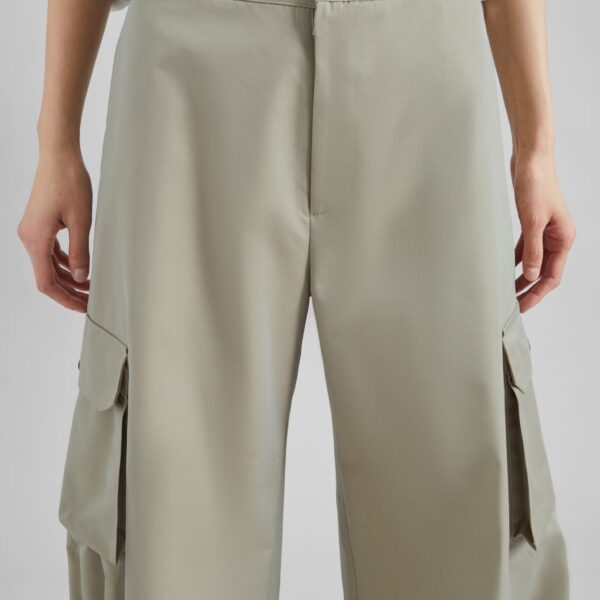The Frankie Shop Geilo Barrel Leg Pants - Beige - Oversized Minimalist Pants in Beige - Shop at Coveti