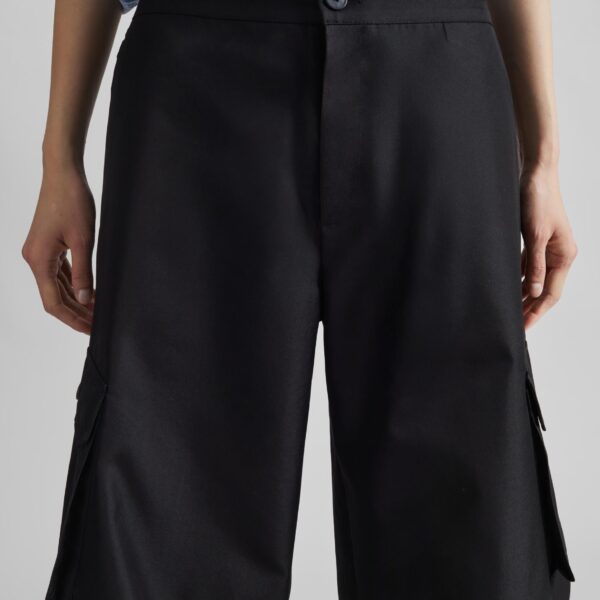 The Frankie Shop Geilo Barrel Leg Pants - Black - Oversized Minimalist Pants in Black - Shop at Coveti