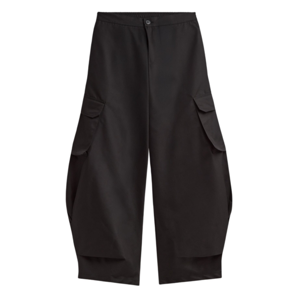 The Frankie Shop Geilo Barrel Leg Pants - Black - Oversized Minimalist Pants in Black - Shop at Coveti