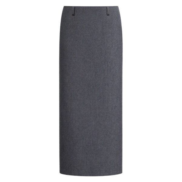 The Frankie Shop Gema Pencil Skirt - Dark Grey Melange - Oversized Minimalist Skirts in Grey - Shop at Coveti