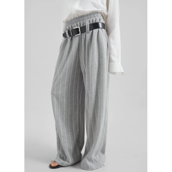 The Frankie Shop Gisby Striped Joggers – Grey, view 2