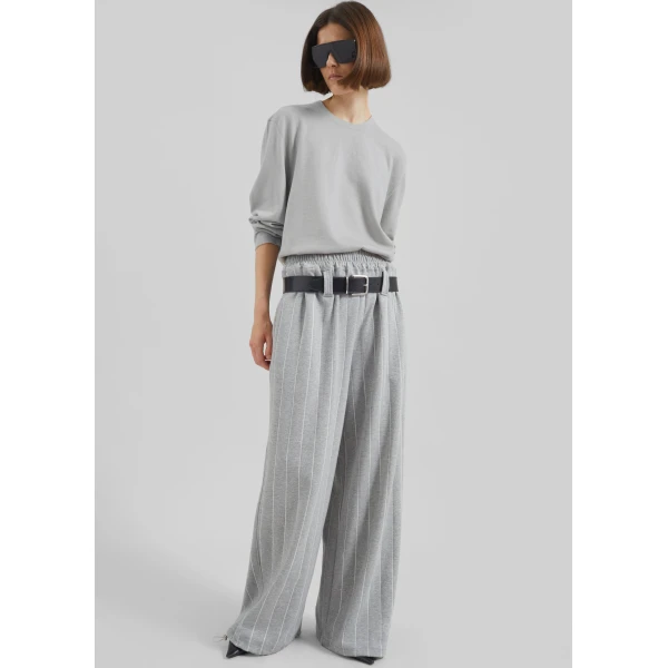 The Frankie Shop Gisby Striped Joggers – Grey, view 3