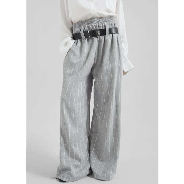The Frankie Shop Gisby Striped Joggers – Grey, view 6