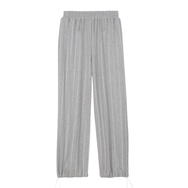 The Frankie Shop Gisby Striped Joggers - Grey - Oversized Minimalist Pants in Grey - Shop at Coveti