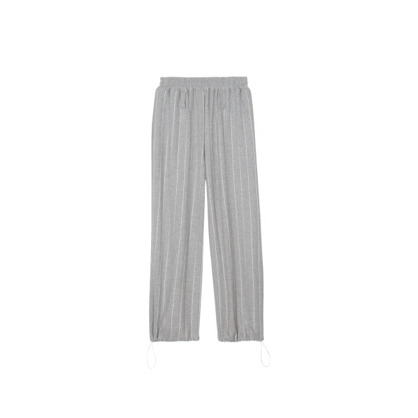 The Frankie Shop Gisby Striped Joggers - Grey - Oversized Minimalist Pants in Grey - Shop at Coveti