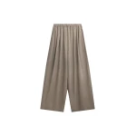 The Frankie Shop Gistel Pleated Pants - Beige Plaid - Oversized Minimalist Pants in Multicolour - Shop at Coveti
