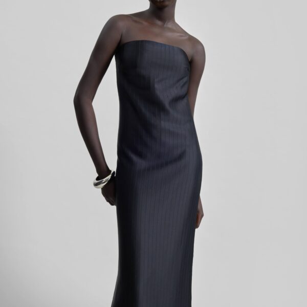 The Frankie Shop Giulia Bustier Dress - Black - Oversized Minimalist Dresses in Black - Shop at Coveti