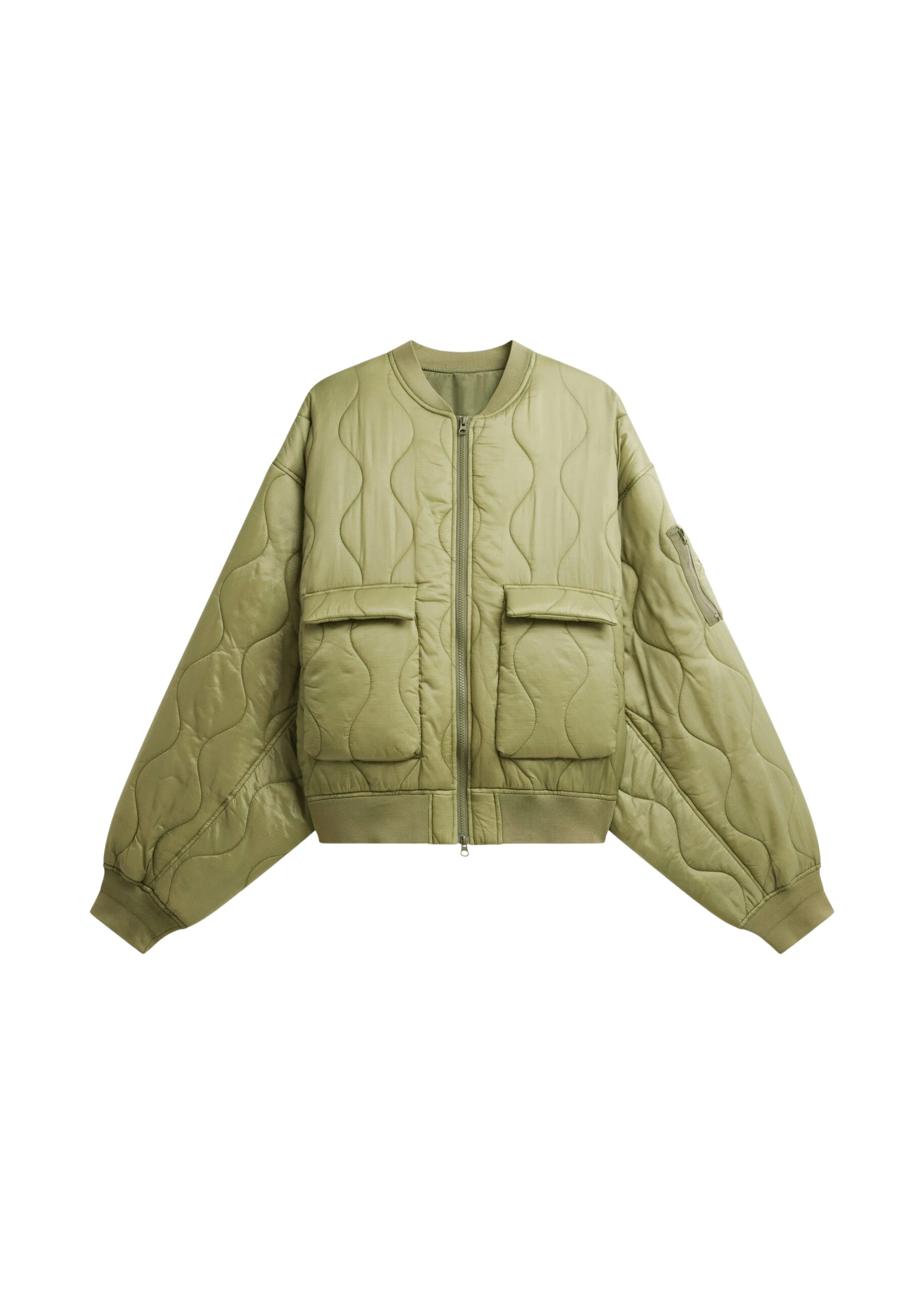 The-Frankie-Shop-Halsey-Quilted-Bomber-Jacket-Moss-Green-coveti-scaled26603_nobg The Frankie Shop Halsey Quilted Bomber Jacket - Moss Green - Oversized Minimalist Jackets in Green - Shop at Coveti
