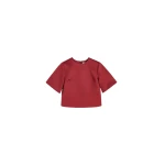 The Frankie Shop Hania Top - Cabernet - Oversized Minimalist Tops in Red - Shop at Coveti