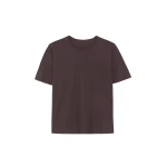 The Frankie Shop Harper Soft Organic T-Shirt - Brown - Oversized Minimalist Tops in Beige - Shop at Coveti