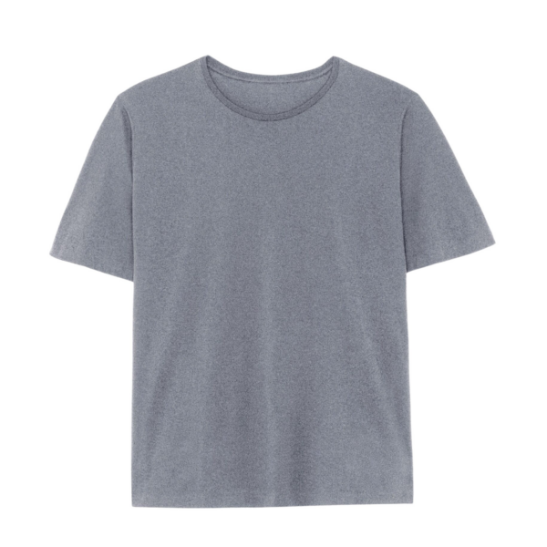 The Frankie Shop Harper Soft Organic T-Shirt - Dark Grey Melange - Oversized Minimalist Tops in Grey - Shop at Coveti
