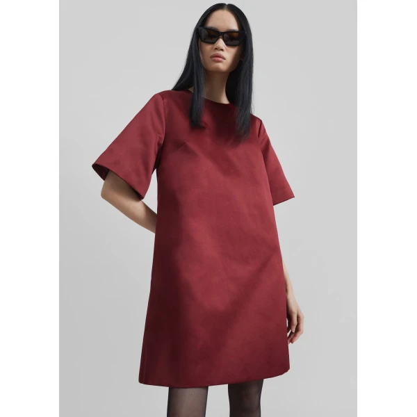 The Frankie Shop Harperz Mini Dress – Cabernet, view 2