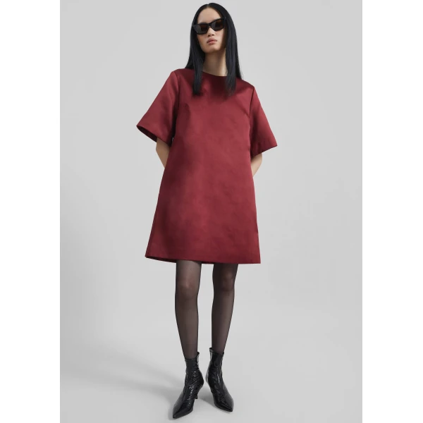 The Frankie Shop Harperz Mini Dress – Cabernet, view 3