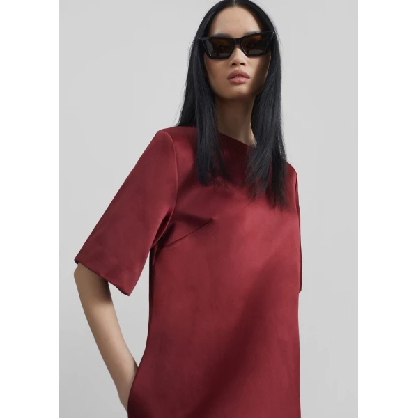 The Frankie Shop Harperz Mini Dress – Cabernet, view 4