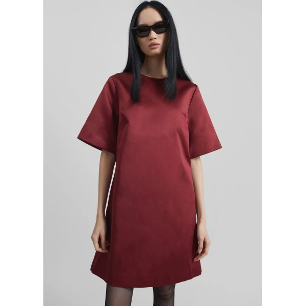 The Frankie Shop Harperz Mini Dress – Cabernet, view 5