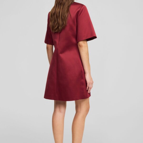The Frankie Shop Harperz Mini Dress - Cabernet - Oversized Minimalist Dresses in Red - Shop at Coveti