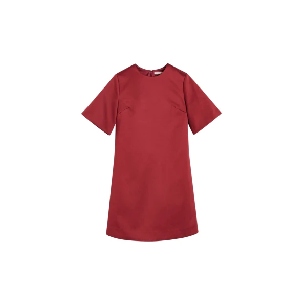 The Frankie Shop Harperz Mini Dress - Cabernet - Oversized Minimalist Dresses in Red - Shop at Coveti