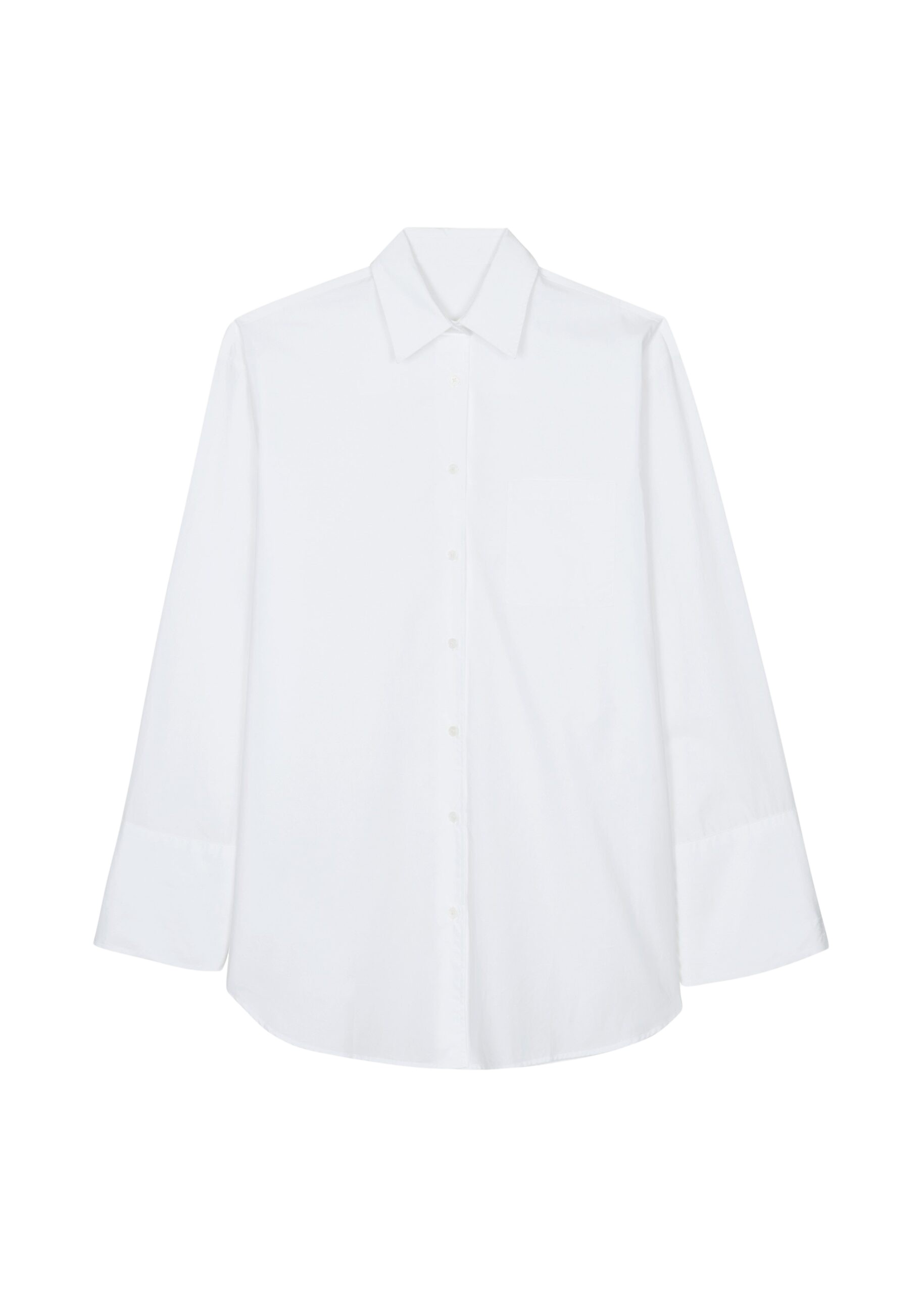 The Frankie Shop Helen Organic Cotton Long Shirt – White