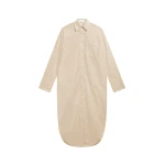 The Frankie Shop Helena Shirt Dress - Beige - Oversized Minimalist Dresses in Beige - Shop at Coveti